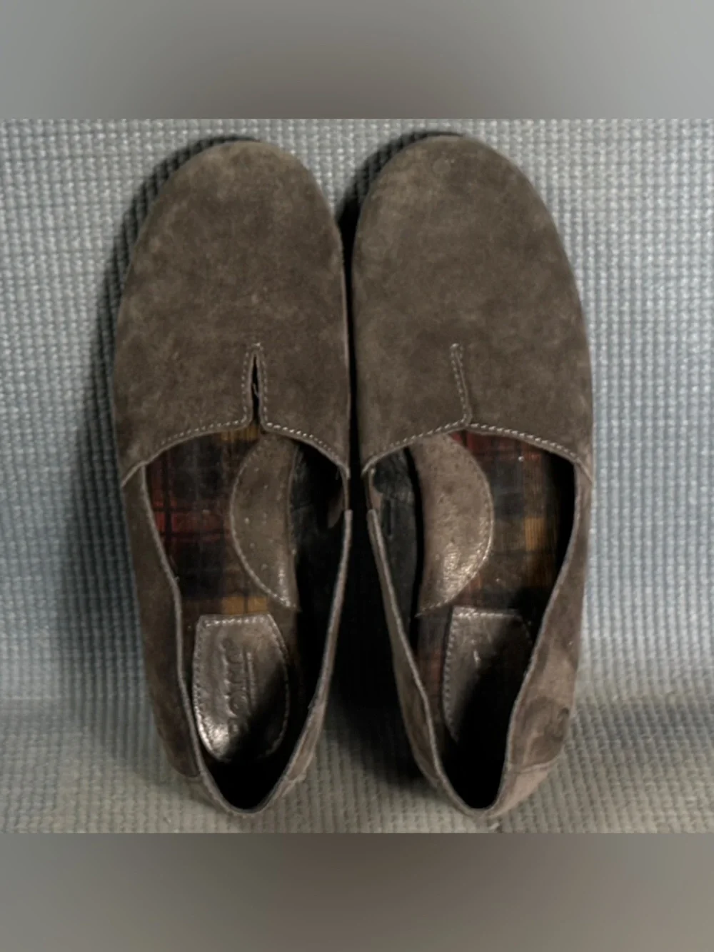 Born Sebra Gray‎ Suede Comfort Moccasin Flat Loafers Shoes Women’s Size 6